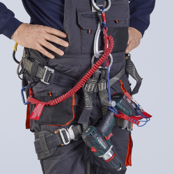 Knipex 00 50 12 T BK Linka zabezpieczająca z karabińczykiem