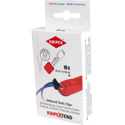 Knipex 00 62 10 TR Klipsy TetheredTool czerwone (10 sztuk)