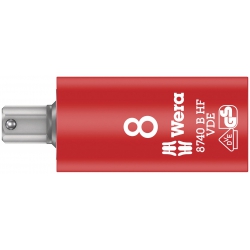 Wera 8740 B VDE HF Klucz nasadowy Zyklop, 3/8" do śrub z gniazdem sześciokątnym, z funkcją przytrzymywania 8.0x59.0