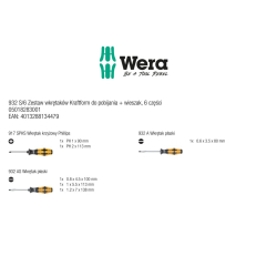 Wera 018283 Zestaw wkrętaków 932 S/6 Kraftform do pobijania + wieszak