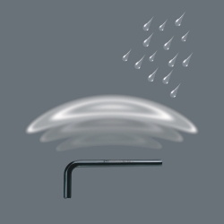 Wera 021737 Hex-Plus 7 Zestaw kluczy trzpieniowych krótkich metrycznych BlackLaser