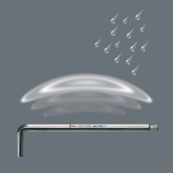 Wera 022087 Hex-Plus 1 Zestaw klucze trzpieniowe z kulką chromowane metryczne