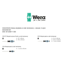 Wera 032061 Zestaw wkrętaków ze stali nierdzewnej + wieszak