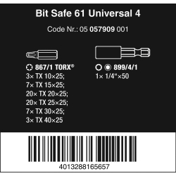Wera 057909 Bit-Safe 61 Universal 4