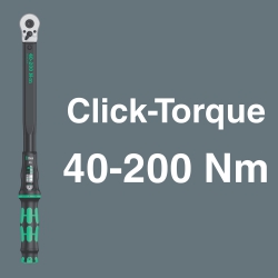 Wera Klucz dynamometryczny Click-Torque C 3 Set 2 do wykonywania połączeń śrubowych w betonie, 40-200 Nm