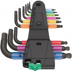 Wera 133164 Hex-Plus Multicolour 2 Zestaw kluczy trzpieniowych z kulką BlackLaser metrycznych