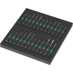 Wera 150106 Wkładka piankowa 9715 zestaw wkrętaków Kraftform Micro, Set 1, 24 części