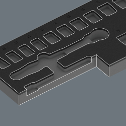 Wera 150114 Wkładka piankowa 9724 zestaw z grzechotką Zyklop Comfort 8010 B Set 1, 3/8