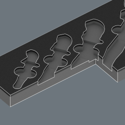 Wera 150124 Wkładka piankowa 9734 Joker VDE 6004, Set 1, 4 części