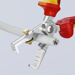 Knipex 13 66 180 StriX Szczypce do usuwania izolacji z nożycami do kabli VDE