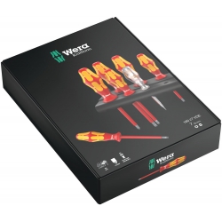 Wera 160 i/7 Zestaw wkrętaków Kraftform Seria 100 + próbnik napięcia + wieszak