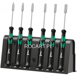 Wera 2069/6 Zestaw wkrętaków precyzyjnych nasadowych + stojak