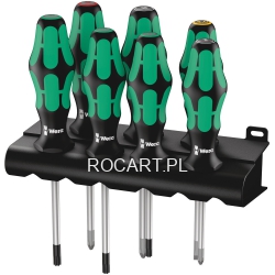 Wera 335/350/367/7 Zestaw wkrętakow Kraftform Lasertip + wieszak