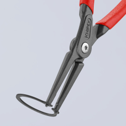 Knipex 49 11 A3 Precyzyjne szczypce do pierścieni osadczych sprężynujących