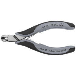 Knipex 64 32 120 ESD Szczypce tnące czołowe ESD dla elektroników