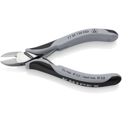 Knipex 77 02 130 ESD Szczypce tnące boczne dla elektroników ESD Ze złączem wsuwkowym