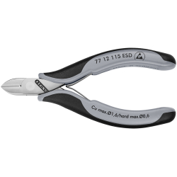 Knipex 77 12 115 ESD Szczypce tnące boczne ESD dla elektroników