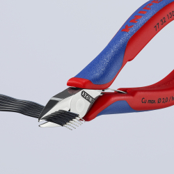 Knipex 77 32 130 Szczypce tnące boczne dla elektroników ze złączem wsuwkowym
