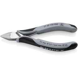 Knipex 77 32 130 ESD Szczypce tnące boczne dla elektroników ESD ze złączem wsuwkowym