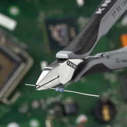 Knipex 77 32 130 ESD Szczypce tnące boczne dla elektroników ESD ze złączem wsuwkowym