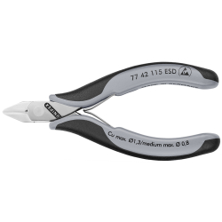 Knipex 77 42 115 ESD Szczypce tnące boczne ESD dla elektroników