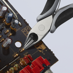 Knipex 77 42 130 ESD Szczypce tnące boczne dla elektroników ESD ze złączem wsuwkowym