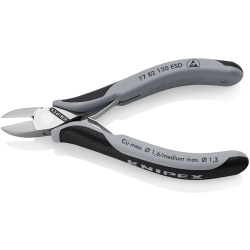 Knipex 77 82 130 ESD Szczypce tnące boczne dla elektroników ze złączem wsuwkowym