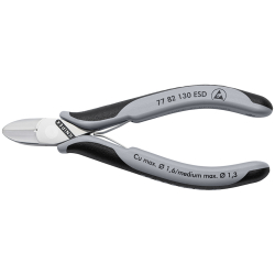 Knipex 77 82 130 ESD Szczypce tnące boczne dla elektroników ze złączem wsuwkowym