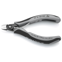 Knipex 79 12 125 ESD Precyzyjne szczypce tnące boczne dla elektroników ESD