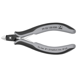 Knipex 79 22 120 ESD Precyzyjne szczypce tnące boczne dla elektroników ESD