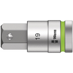 Wera 8740 C HF Klucz nasadowy Zyklop 1/2" 19.0x60.0 do śrub z gniazdem sześciokątnym HF z funkcją przytrzymywania