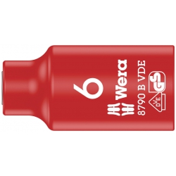 Wera 8790 B VDE Końcówka wymienna klucza nasadowego Zyklop, izolowana, 3/8" 6.0x46,0