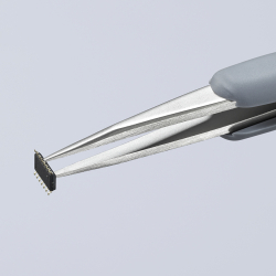 Knipex 92 21 10 ESD Pęseta precyzyjna z gumowanymi uchwytami ESD