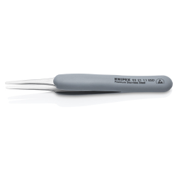 Knipex 92 21 11 ESD Pęseta precyzyjna z gumowanymi uchwytami ESD
