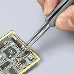 Knipex 92 21 12 ESD Pęseta precyzyjna z gumowanymi uchwytami ESD