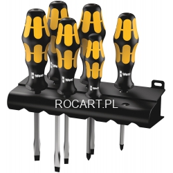 Wera 932 S/6 Zestaw wkrętakow Kraftform do pobijania + wieszak