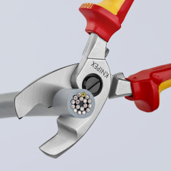 Knipex 95 16 200 Nożyce do kabli z podwójnym ostrzem VDE