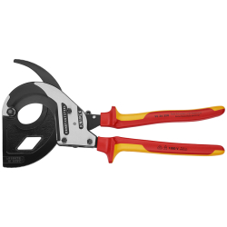 Knipex 95 36 320 Nożyce do kabli (trójstopniowy mechanizm zapadkowy) VDE