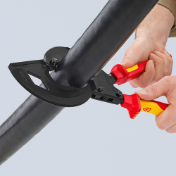 Knipex 95 36 320 Nożyce do kabli (trójstopniowy mechanizm zapadkowy) VDE