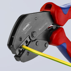 Knipex 97 33 01 MultiCrimp Szczypce do zagniatania z magazynkiem i 3 matrycami
