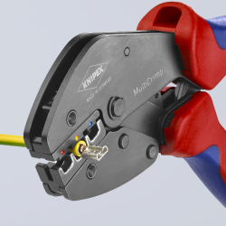 Knipex 97 33 01 MultiCrimp Szczypce do zagniatania z magazynkiem i 3 matrycami