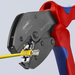 Knipex 97 33 01 MultiCrimp Szczypce do zagniatania z magazynkiem i 3 matrycami