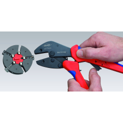Knipex 97 33 01 MultiCrimp Szczypce do zagniatania z magazynkiem i 3 matrycami