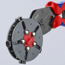 Knipex 97 33 02 MultiCrimp Szczypce do zagniatania z magazynkiem i 5 matrycami