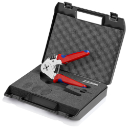 Knipex 97 52 63 Szczypce z matrycą czterotrzpieniową do zagniatania styków wtykowych okrągłych