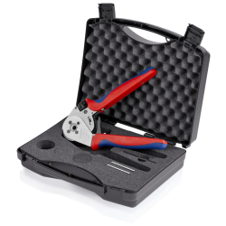 Knipex 97 52 65 Szczypce z matrycą czterotrzpieniową do zagniatania styków wtykowych okrągłych