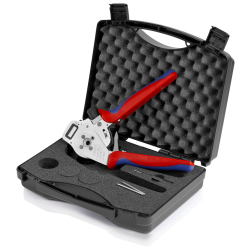 Knipex 97 52 65 DG Szczypce z matrycą czterotrzpieniową do zagniatania styków wtykowych okrągłych