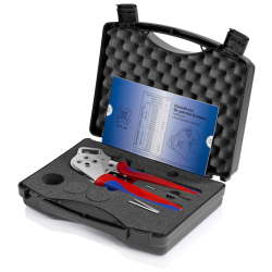 Knipex 97 52 65 DG Szczypce z matrycą czterotrzpieniową do zagniatania styków wtykowych okrągłych