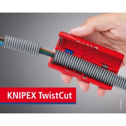 Knipex 90 22 02 SB TwistCut Obcinak do rur karbowanych