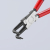 Knipex 44 21 J31 Szczypce do pierścieni wewnętrznych 40-100 mm